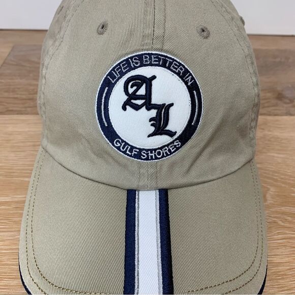 Life is Better in Gulf Shores Tan Hat Cap - Picture 2 of 12